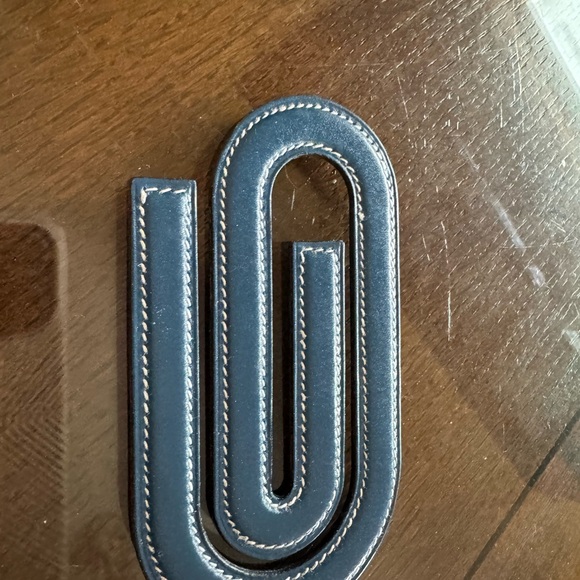 Hermès Blue Leather Paperclip